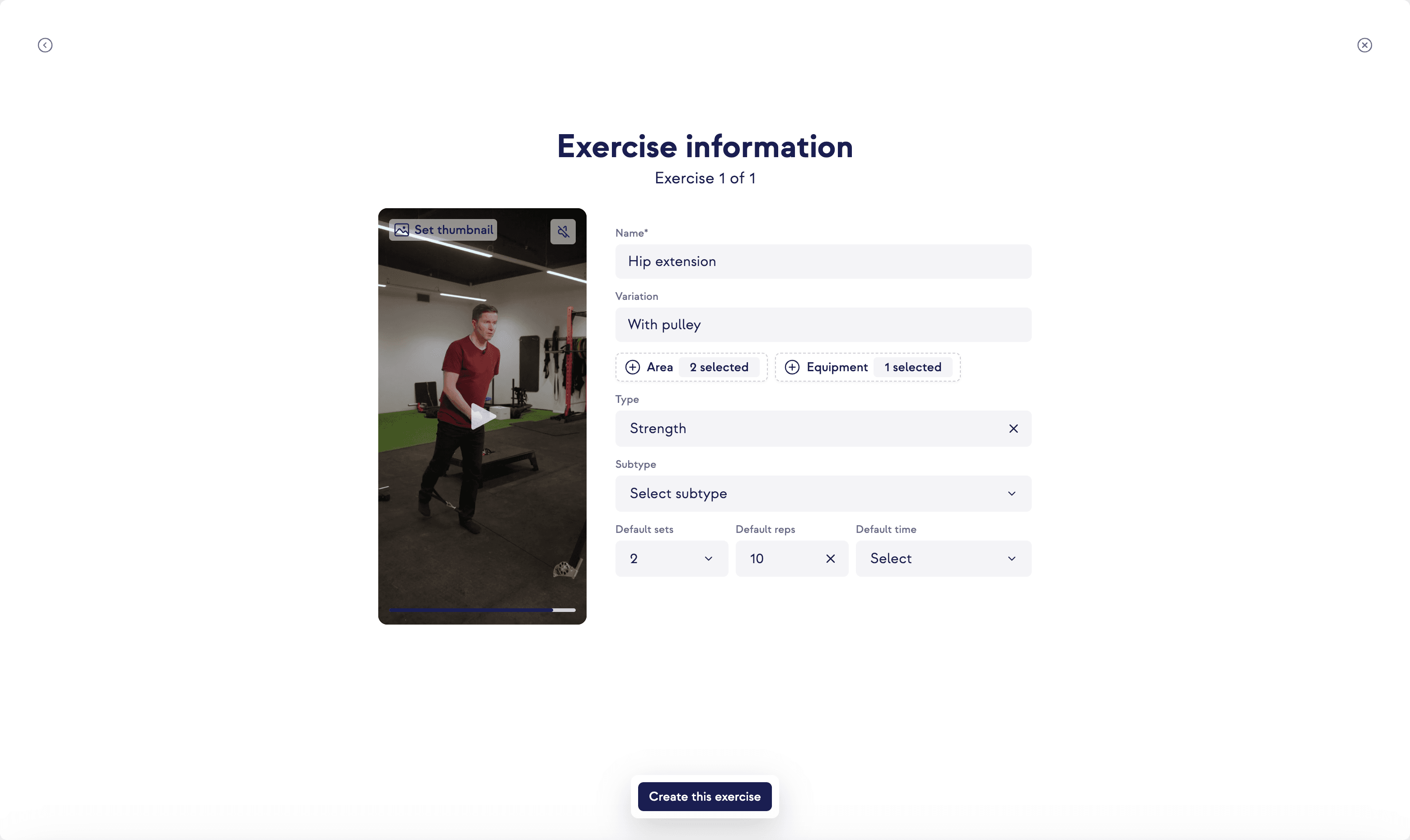 Upload exercises